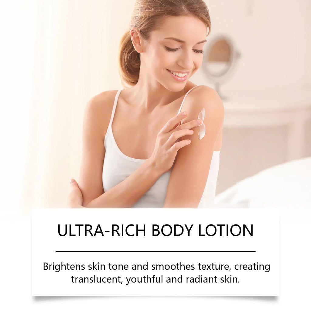 Whitening Body Lotion Lighten Dull Reduce Pigmentation Delay Aging Qme