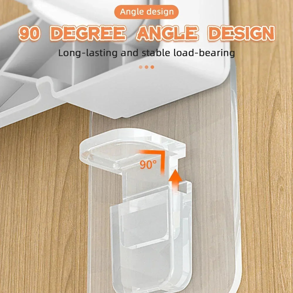 2/5pcs Wall Mount Adhesive Support Brackets Self Stick Nails For Kitchen Shelving Cabinet Home And Garden Storage Supplies Qme
