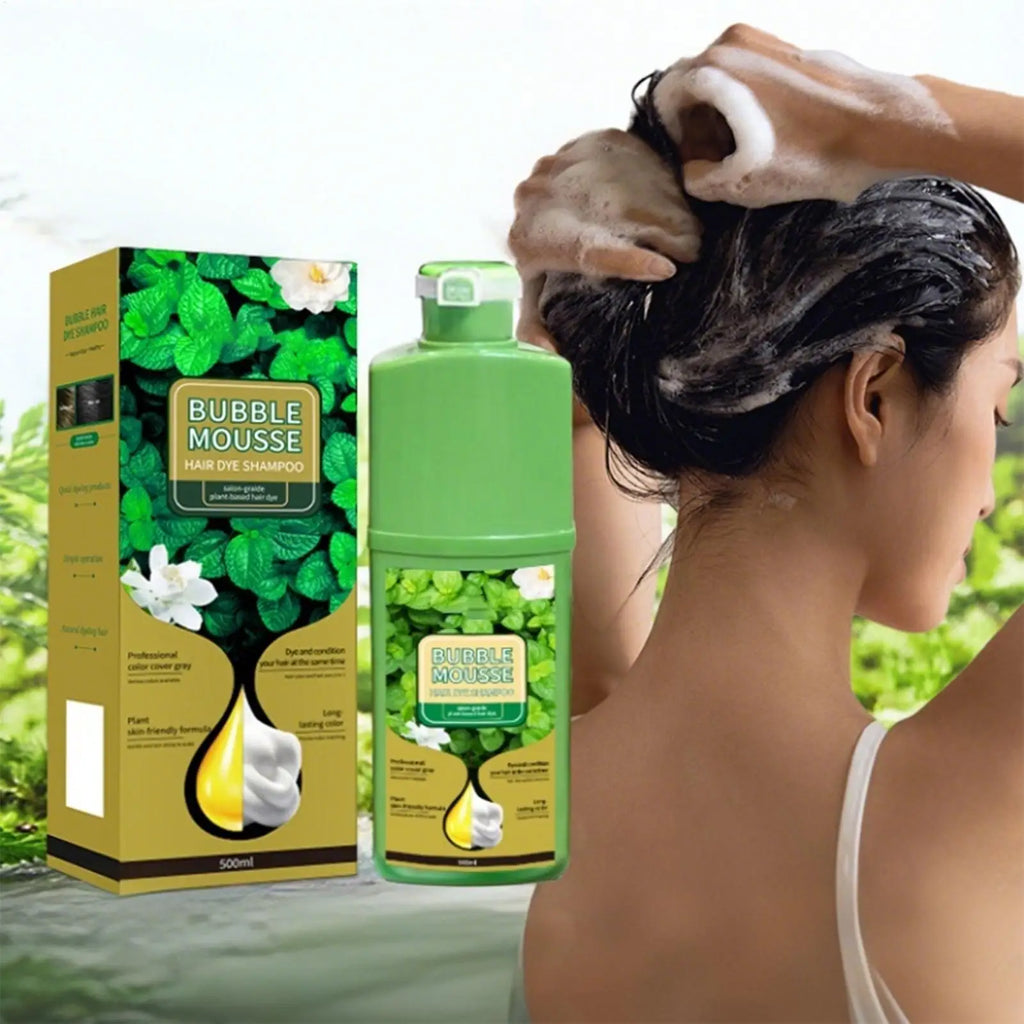 Natural Plant Herbal Hair Dye Shampoo 5 Minutes Change Hair Color Non-irritating Repairs Gray White Hair Care Products Women Men Qme