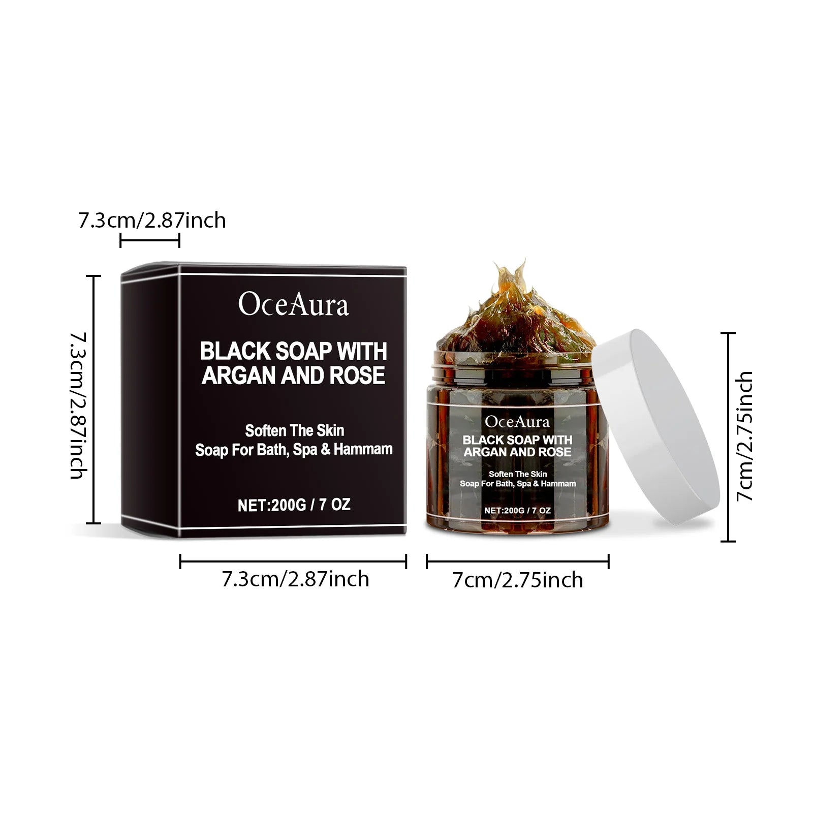 Black Cleansing Soap Dead Skin Remover Body Scrub Purifying Cleansing Exfoliating Oil Control Brighten Soft Body Scrub Cream Qme