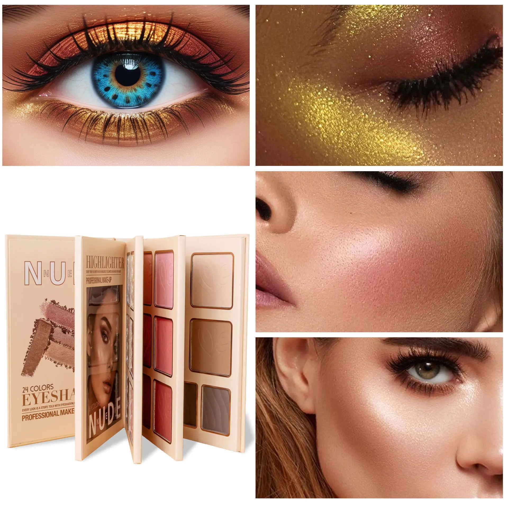 43-color All-in-one Makeup Palette 4-Layer Book Design Matte Shimmer Qme