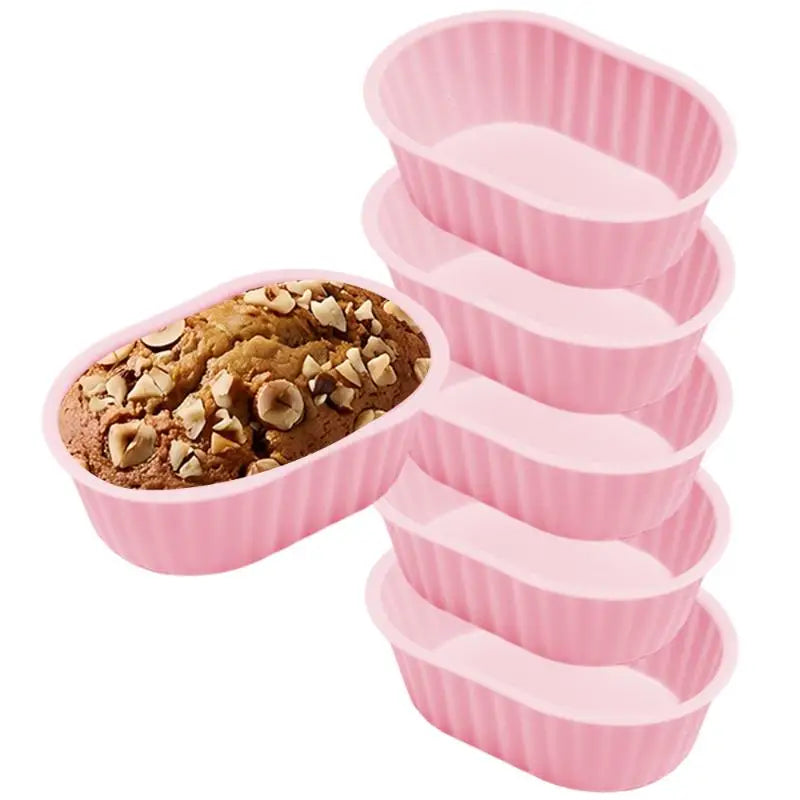 Silicone Cake Mold Oval Shape Muffin Cupcake Baking Molds Home Qme A3