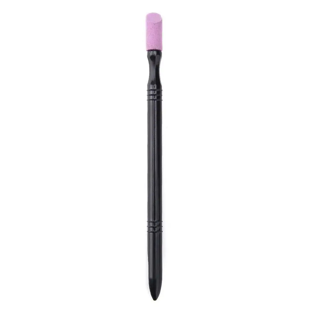 Nail Sanding Sticks File Cuticle Stone Pusher Care Tool Art Pen Qme Black