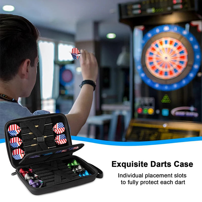 Dart Case Holder Bag Steel Soft Tip Darts Storage Organizer Holds 12 Qme