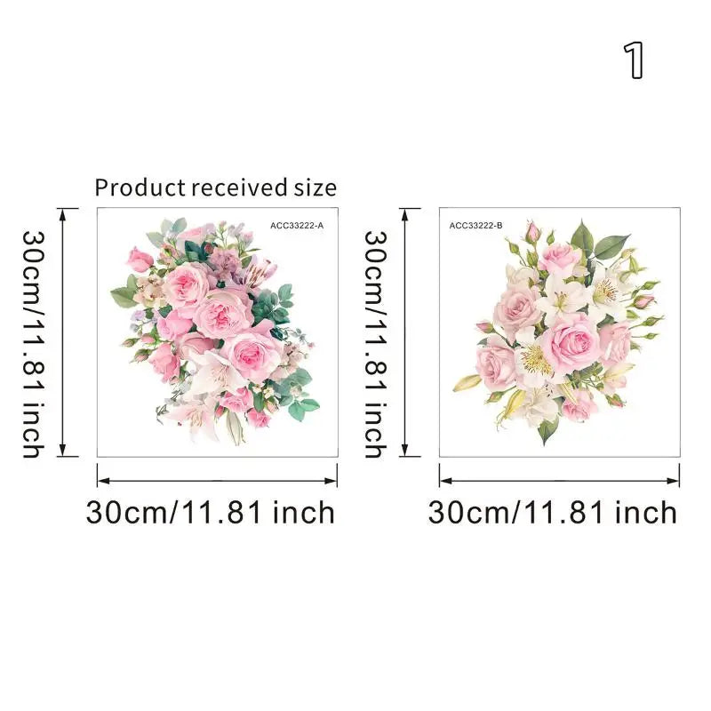 Pattern Toilet Stickers Bathroom Decoration Decor Self-adhesive Qme 1