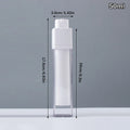 15 30 Square Vacuum Bottle Press Lotion Empty Dispensers Liquid Qme 50ml trans
