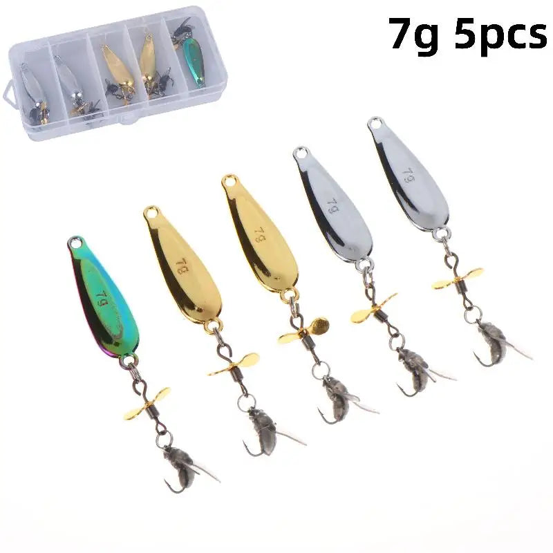 Fly Spinning Propeller Metal Sequins Soft Bait Micro Fishing Flies Qme A5