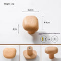 Natural Wooden Wall Mounted Coat Hooks Space Efficient Hanger Small Qme A4