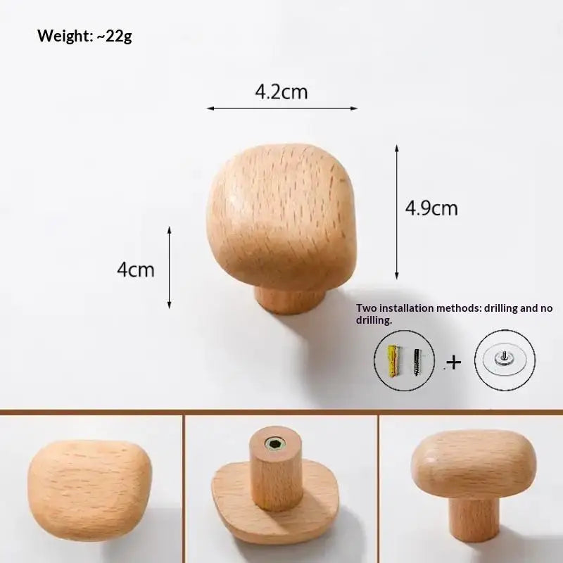 Natural Wooden Wall Mounted Coat Hooks Space Efficient Hanger Small Qme A4
