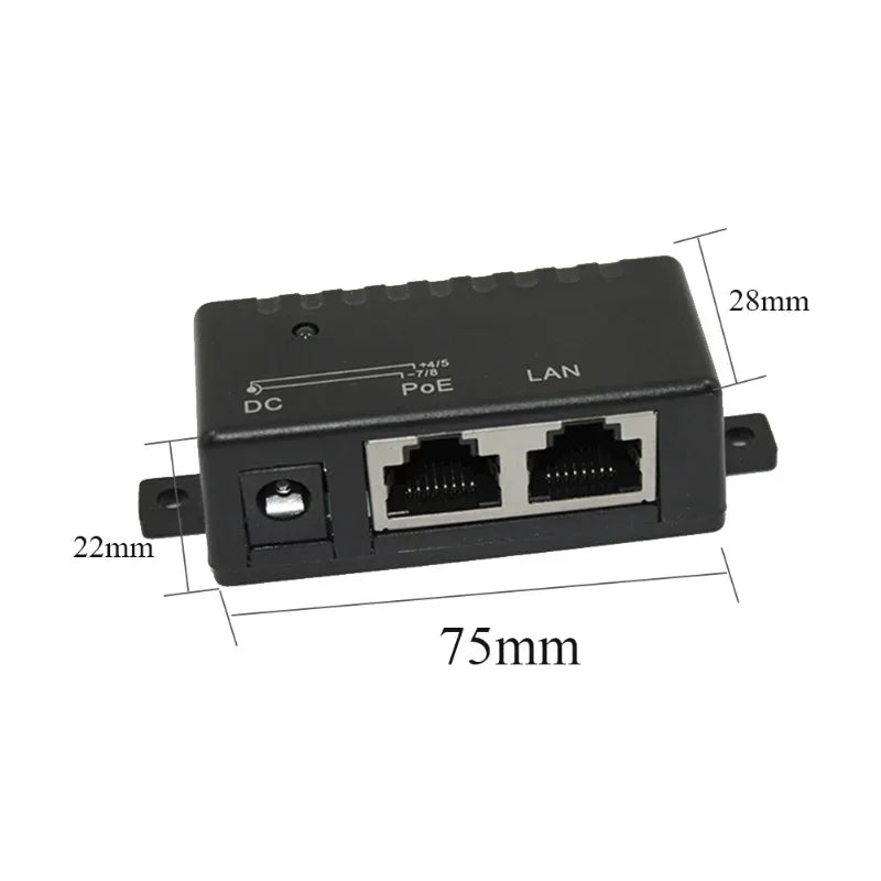10pcs 100Mbps 5V 12V 24V 48V/1A POE Injector Power Splitter for IP Camera POE Adapter Module Accessories Qme 10pcs black