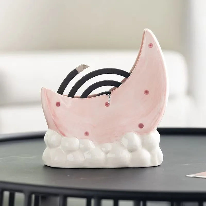 Creative Mosquito Coil Box Rack Ceramic Cute Wind Indoor Household Qme
