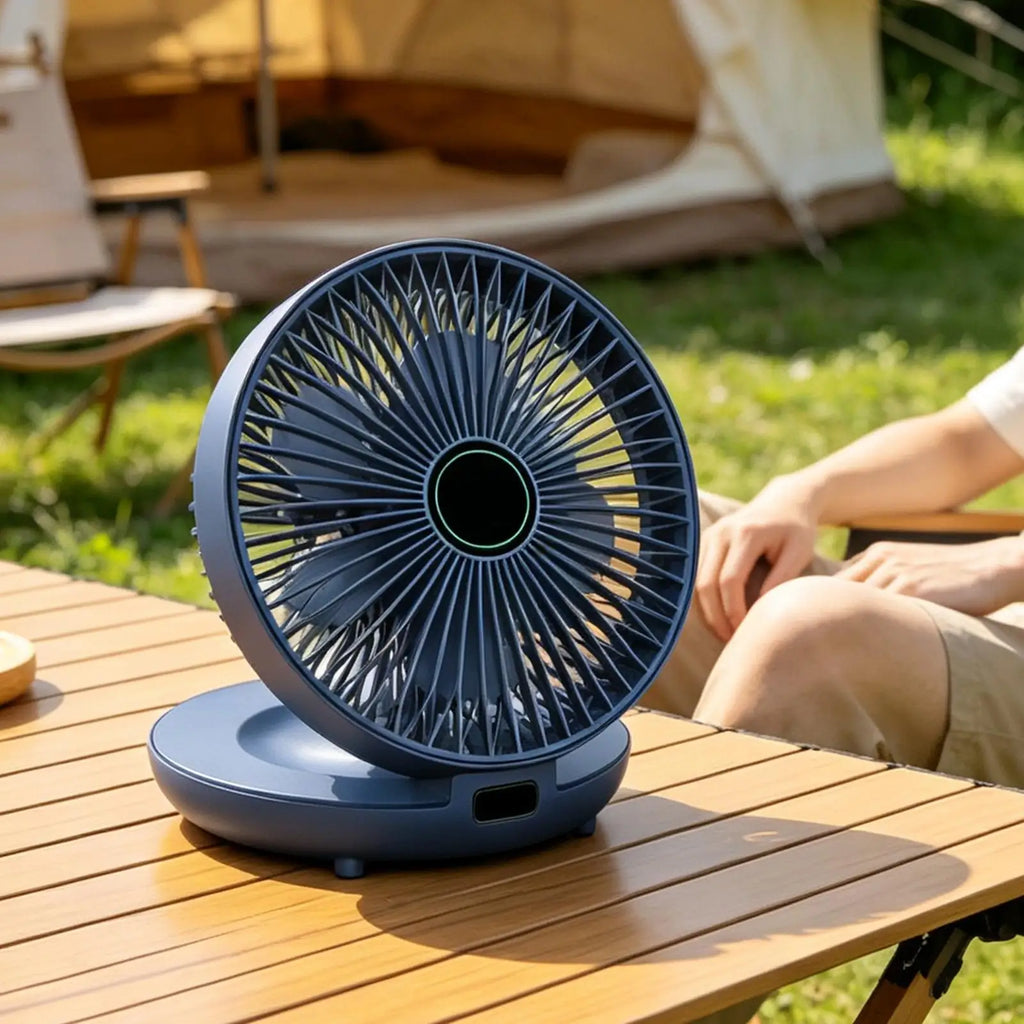 Small Desk Fan Rechargeable Foldable Oscillating Wall Mount Personal Table Fan For Living Room Home Office Dorm Kitchen Travel Qme