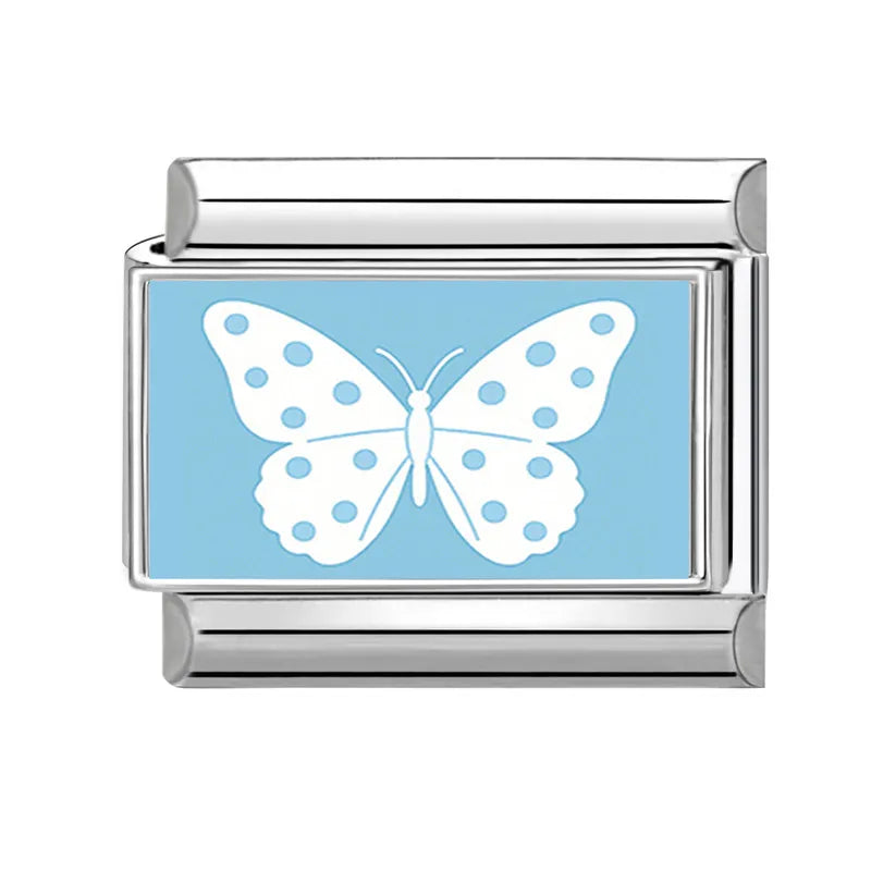 Fashion Personalized DIY Blue Italian Charm Bracelet Green Cactus