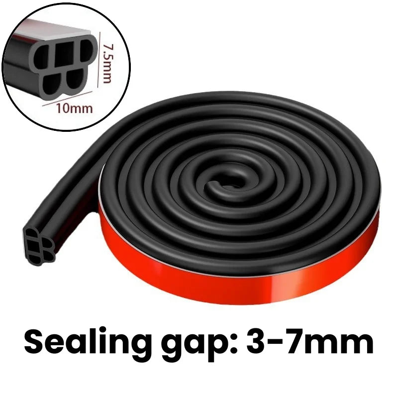 10/6/5M Security Door Sealing Strip Acoustic Foam Wind Proof Sliding Window Sealing Strip Door Frame Gap Acoustic Filler Strip Qme Double-layer 5m