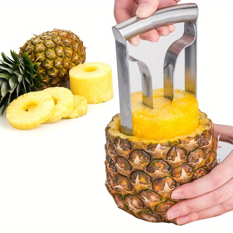 1pc Pineapple Peeler Cutter Ananas Meat Extractor Corer Remover Machine Stainless Steel Home Kitchen Knife Slicer Fruit Tools Qme