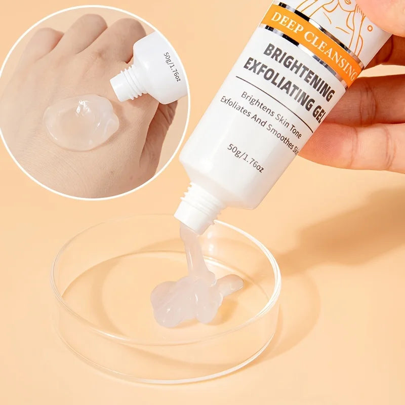 GZE Castor Oil Extract Exfoliating Gel, Face and Body Exfoliating Scrub Gel, Deep Cleansing Moisturizing Facial Exfoliator Qme