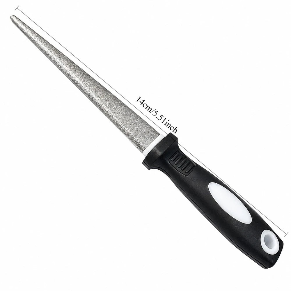 Ergonomic Handle Diamond Grinding Sharpener 1/3/5Pcs Wearproof Curved Flat Design Home Kitchen Blade Maintenance Tool Qme
