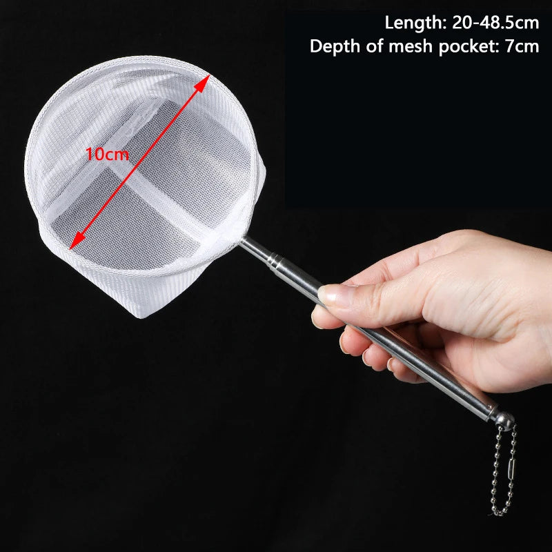 Fish Fishing Net Stainless Steel Retractable Small Shrimp Nets Qme B2