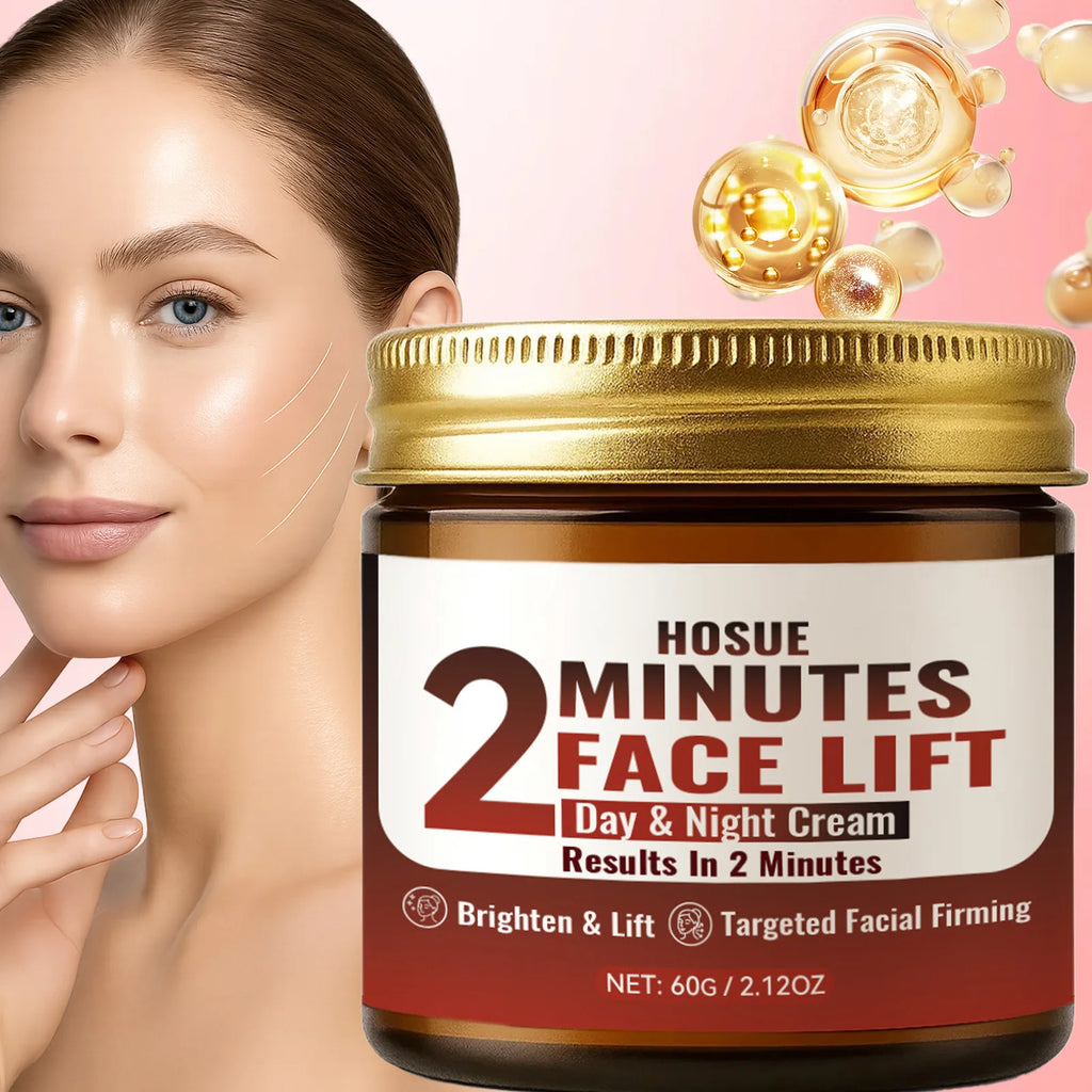 2 Minutes Facial Lift Day & Night Cream with Retinol Hyaluronic Acid Collagen Anti-Aging Lifting Tightening Firming Face Cream Qme