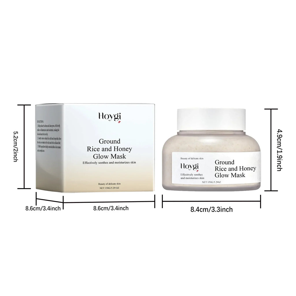 Rice & Honey Face Mask Moisturizing Fade Dark Spot Hydrating Repair Brightening Shrink Pore Hydrating Mask Glowing Skin Care Qme