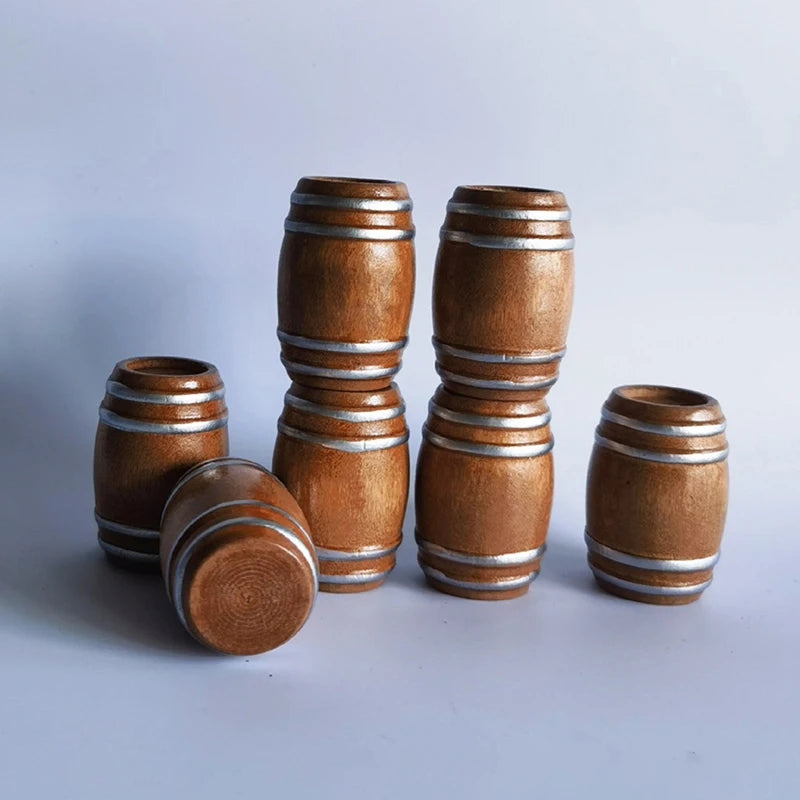 1 12 Tiny Wooden Red Wine Barrel Miniature Keg Beer Cute Elegant Qme