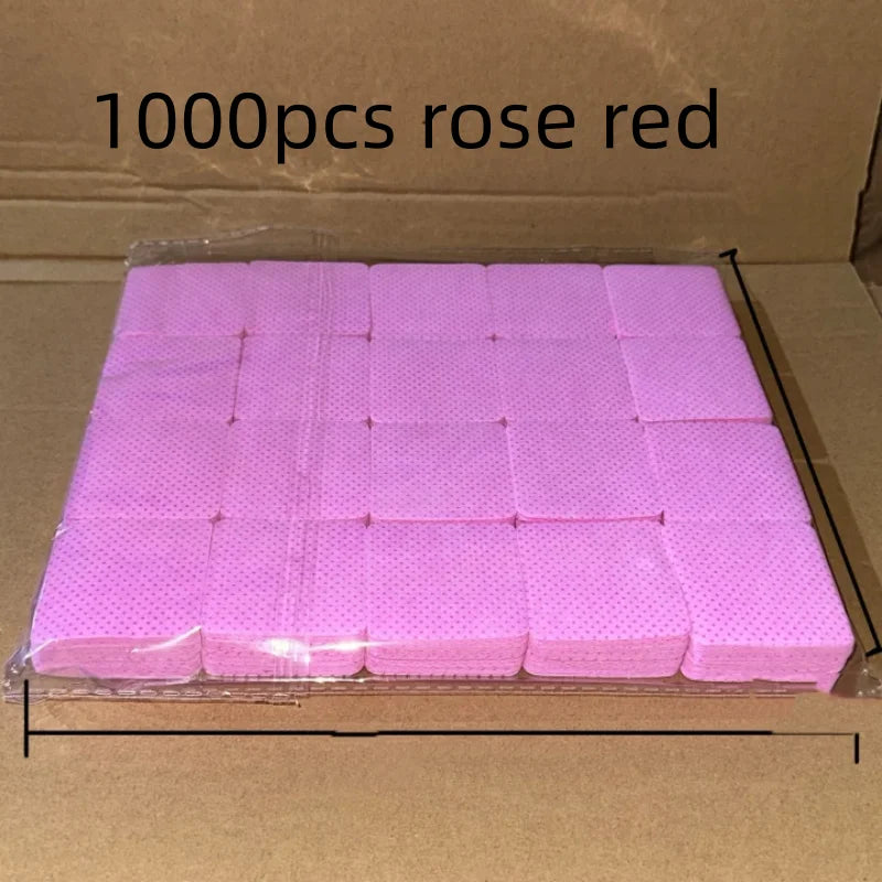 Wipes Napkins Remover Gel Plum Blossom Shape Nail Wipes Nail Manicure Pedicure Pads Art Cleaning Tools Tips Nail Polish Remover Qme 1000pcs rose red