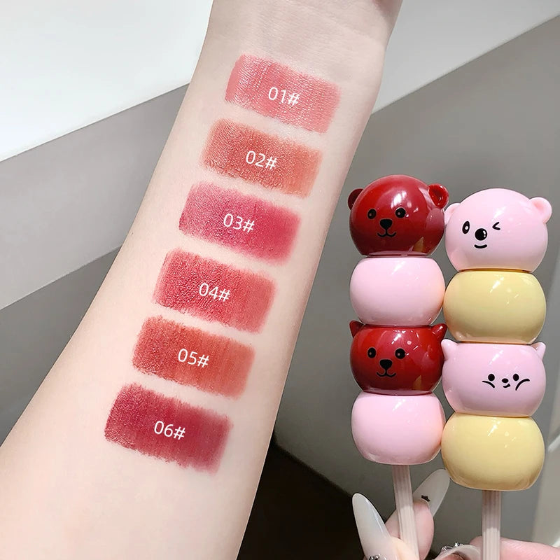 Gege Bear Matte Velvet Cute Candied Haws Lip Mud Cream Clay Qme