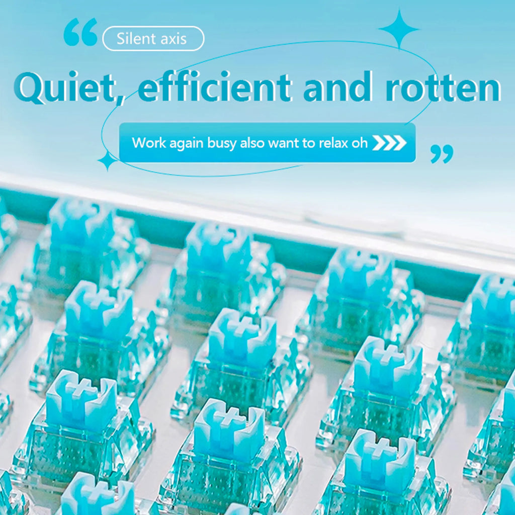 Ainbell&Kailh Heart of the Ocean Silent Switch 40g Relaxing Snow Stepping Sound Gentle Custom Mechanical Keyboard Linear Switch Qme