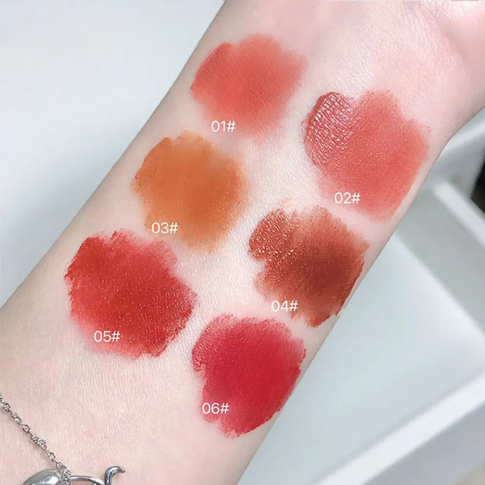Gege Bear Rabbit Lip Glaze, Matte Velvet Lip Clay Long-lasting Color Non-drying Lipstick Qme