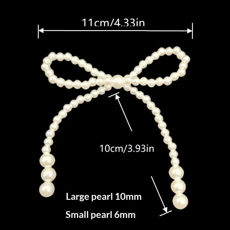 5 Pearl Bow Cake Decoration Suitable Single Party Birthday Baptism Qme