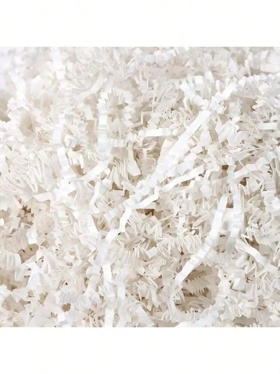Folded Lafite Paper White Shredded Used Box Filling Buffering Shock Qme white