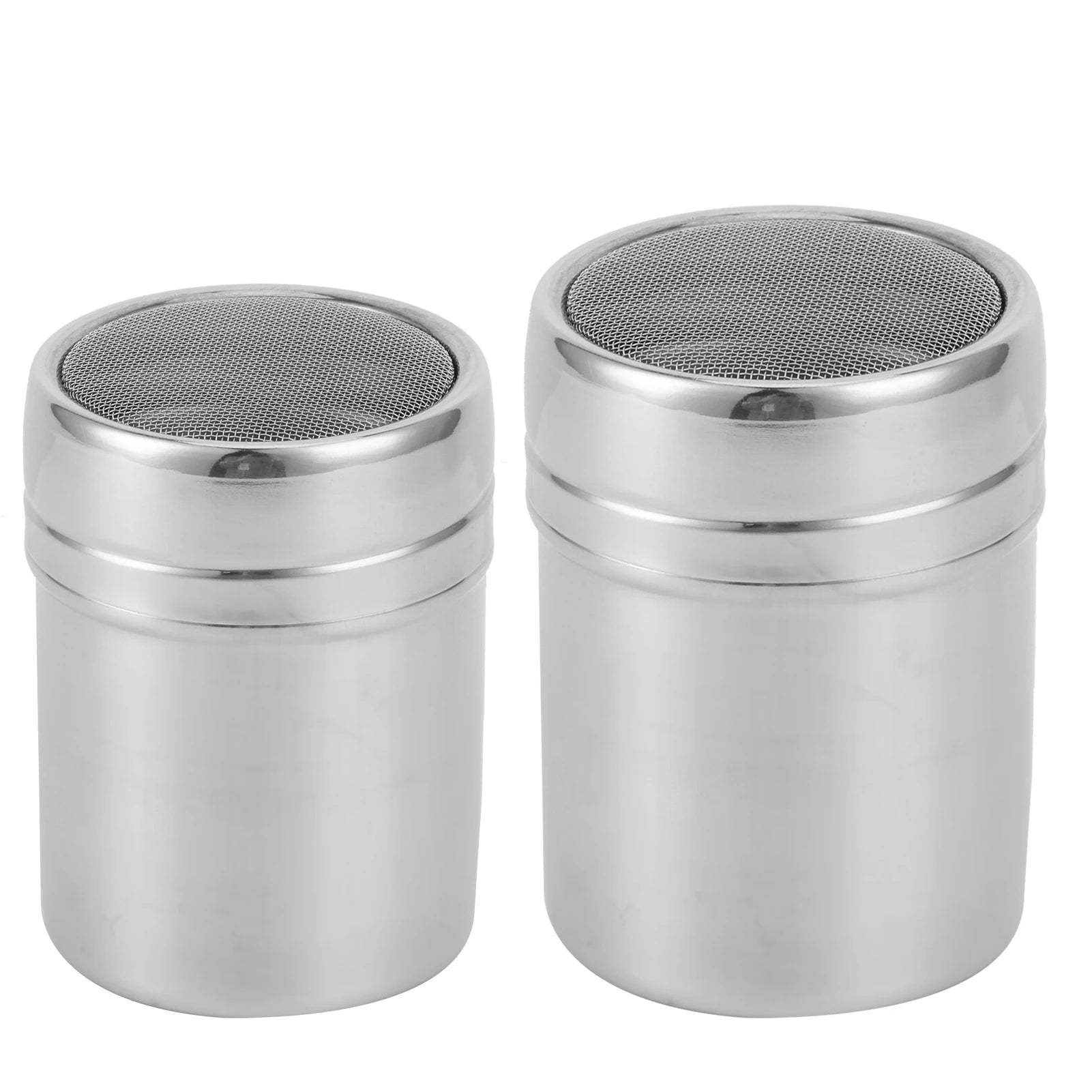 Fine Mesh Powder Shaker Stainless Steel Chocolate Coffee Sifter for Kitchen Baking Cooking Powder Dredger Powder Sugar Shaker Qme