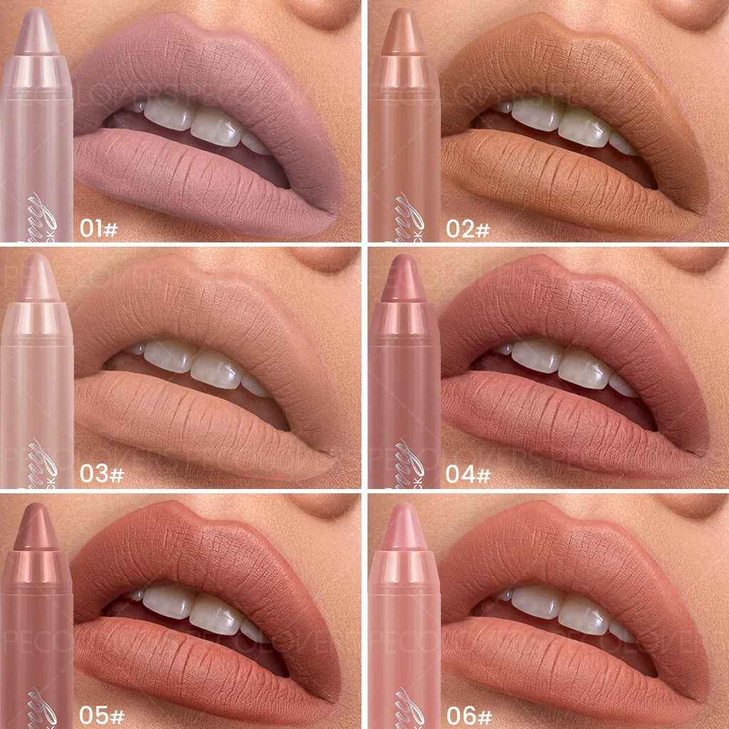Matte Lip Liner Lipstick Pen Smooth Apply Waterproof Long-lasting Qme