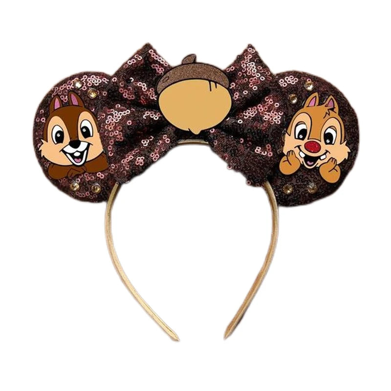 Mickey Mouse Ear Chip n Dale Headands Women Adult Cosplay Squirrel Hairband For Girls Park Travel Photography Hair Accessory Qme Headband 3