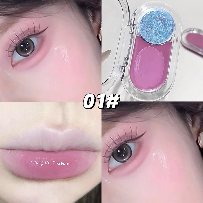 Gege Bear Two Highting Blush Cream Dual-use Brighten Lip Natural Qme GX1369-1