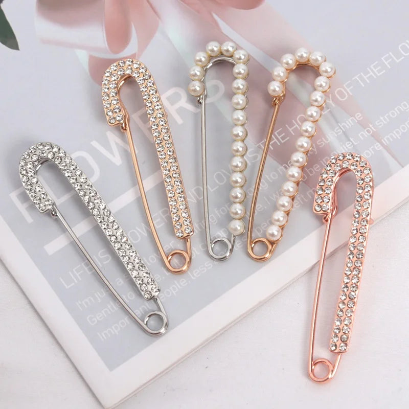 Cute Rhinestone Pins Pants Waist Adjustment Women Cardigan Scarf Qme