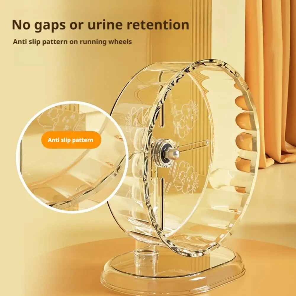 Hamster Running Sport Transparent Running Wheel Support Toy Small Pet Roller Bearing Silent Running Wheel Pets Accessories Qme