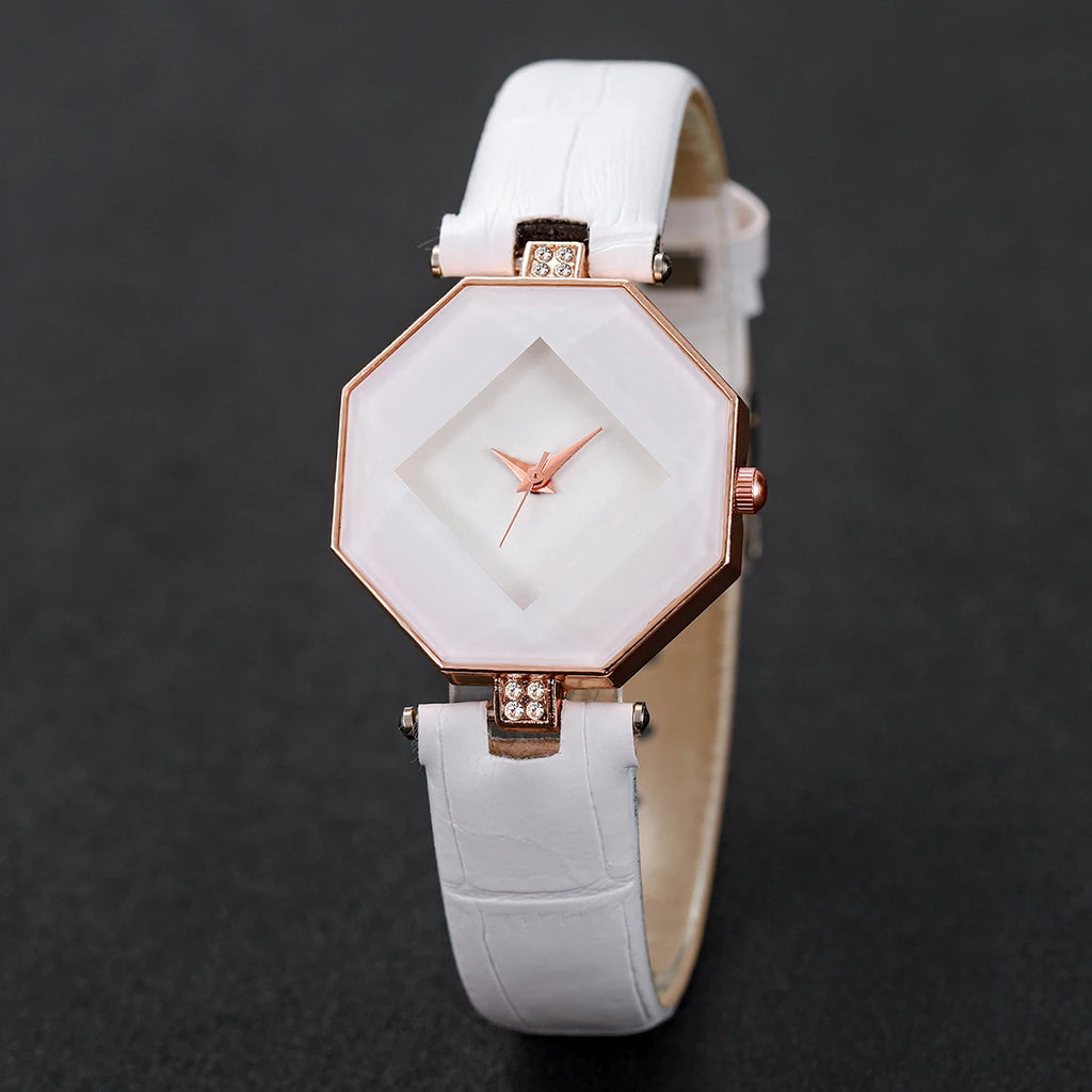 2 Pe As Rel Gios Femininos Da Moda Casual Pulseira De Couro Anal Gico Qme