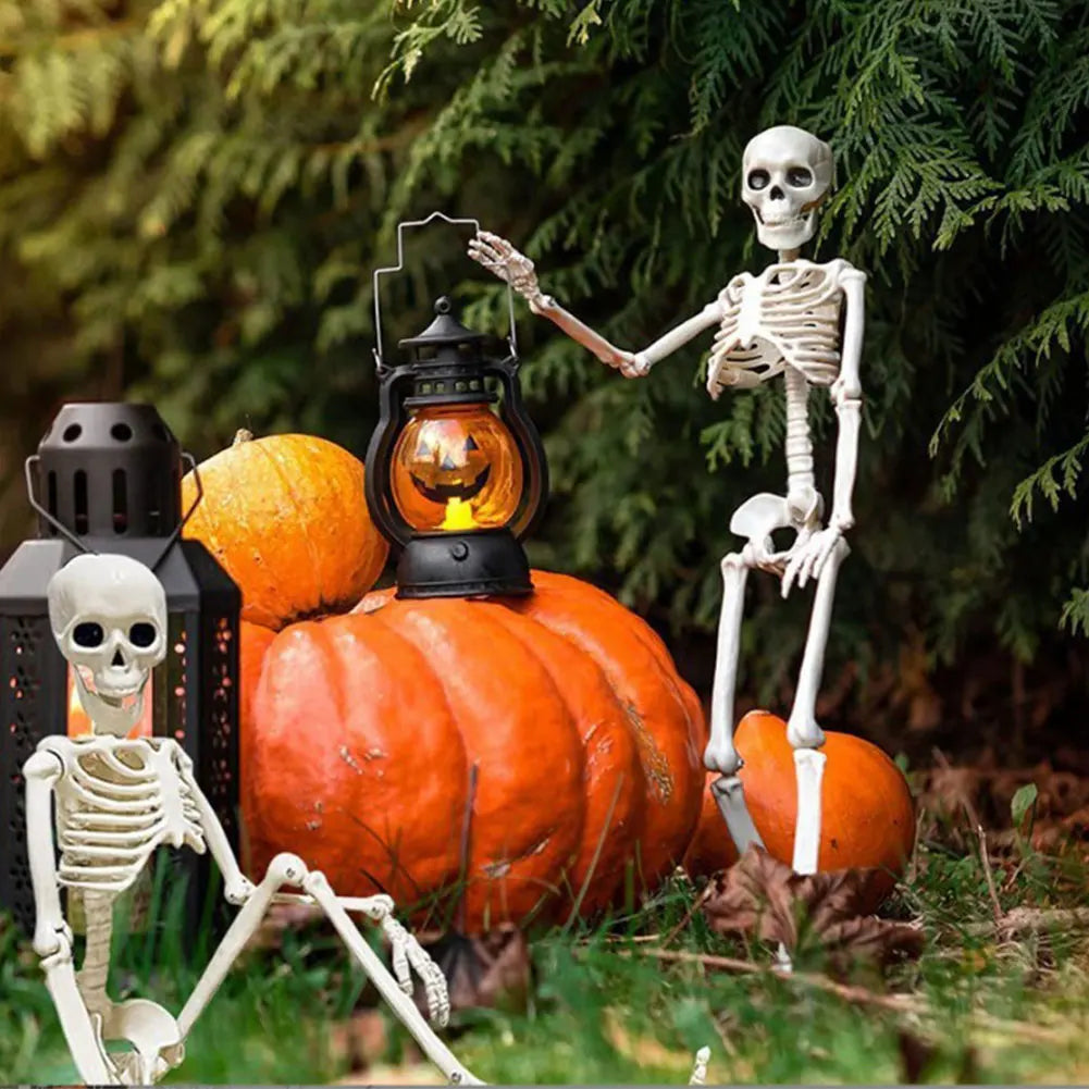 1pc Halloween Decorations Skeleton,Posable Human Shape Skeleton,Halloween Fake Bone Horror Decoration Qme