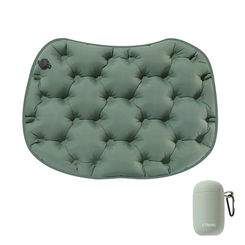 Thick Waterproof Inflatable Camping Mattress Portable Foldable Single Qme