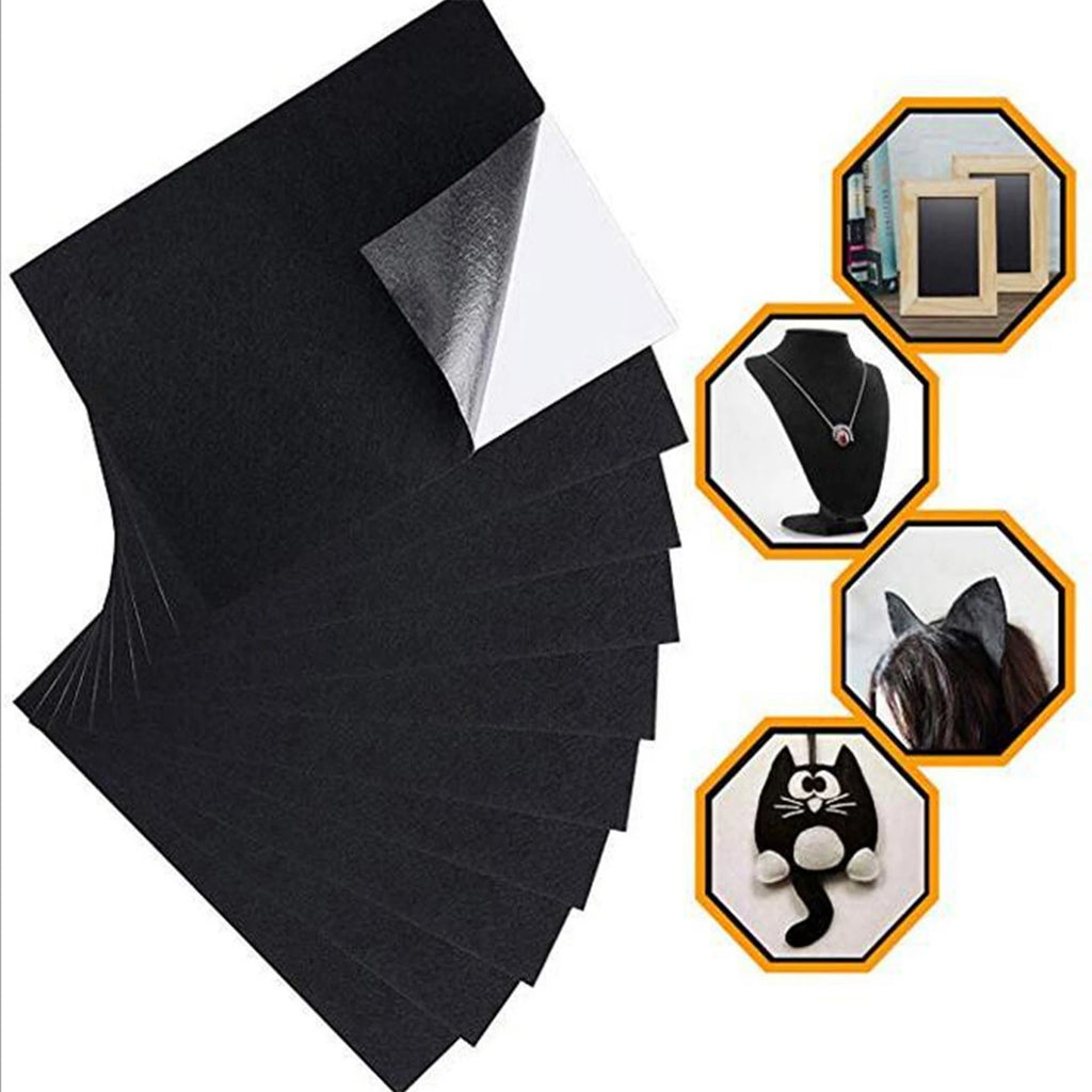 Black Flocked Cloth Self adhesive Flocked Cloth Self adhesive Black Jewelry Box Lint Lining Sticky Flocked Cloth Accessory Qme