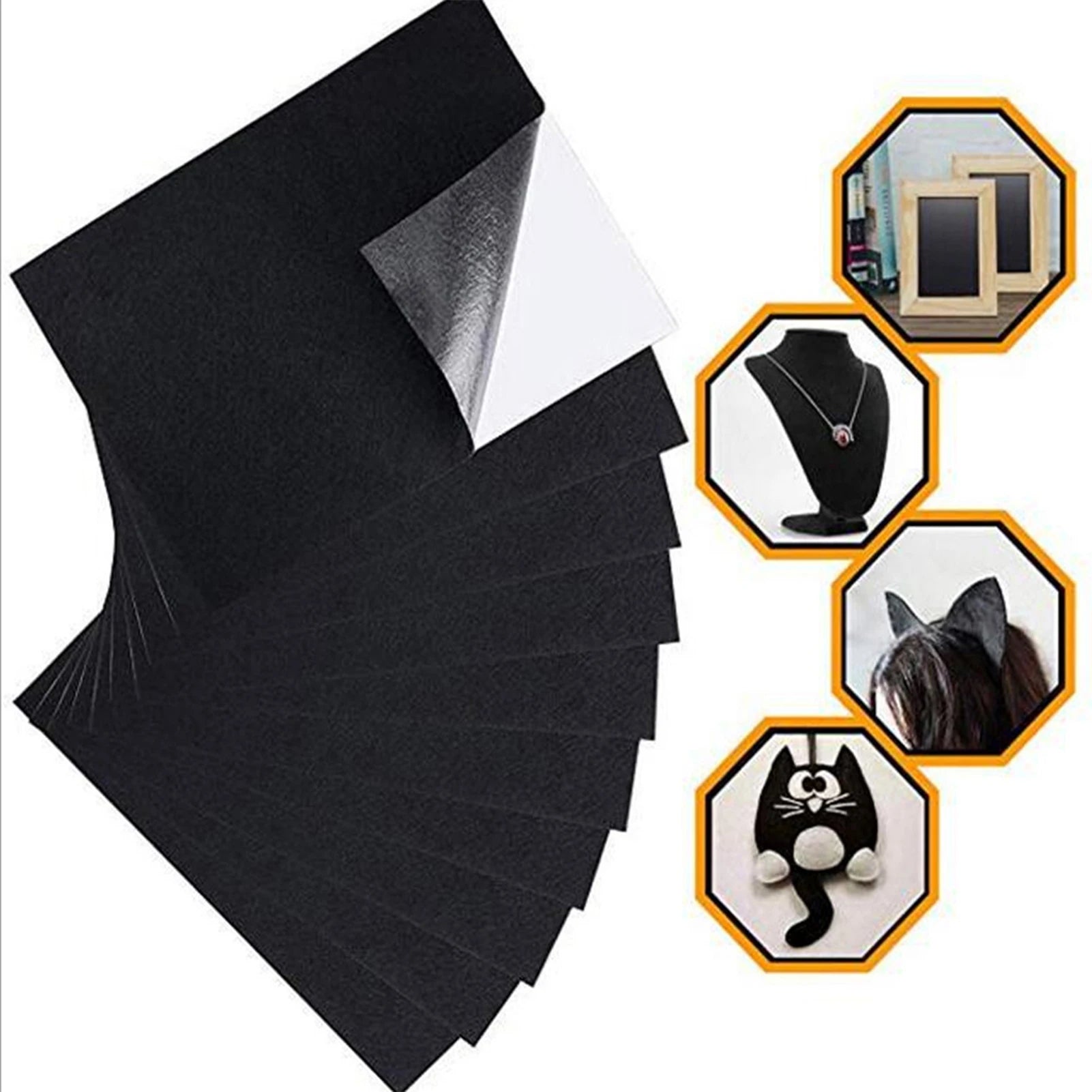 Black Flocked Cloth Self adhesive Flocked Cloth Self adhesive Black Jewelry Box Lint Lining Sticky Flocked Cloth Accessory Qme