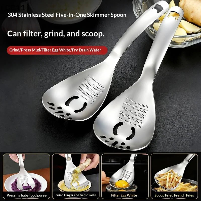 Multifunctional Stainless Steel Kitchen Utensil Cooking Garlic Ginger Qme Default Title