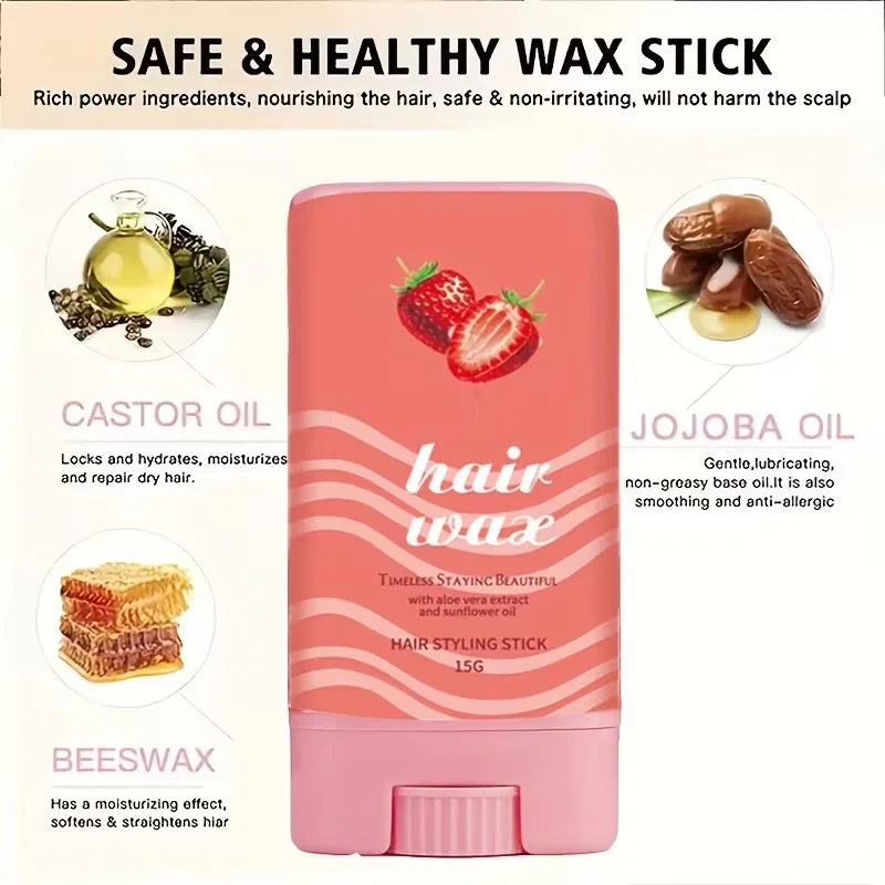 Solid Hair Wax Gel Long-lasting Hold Moisturizing Flexible Styling Qme
