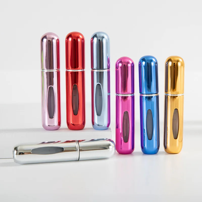 1/3/5/10pcs travel Leak portable mini perfume bottle with Bottom Fill Function aluminum refillable 5ml spray bottle Qme