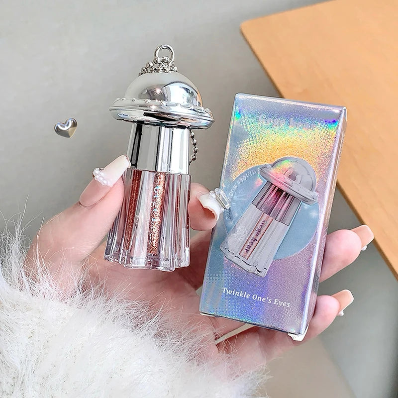 Gege Bear UFO Pendant Shiny Eyeshadow Liquid Pearlescent Fine Shimmer Qme
