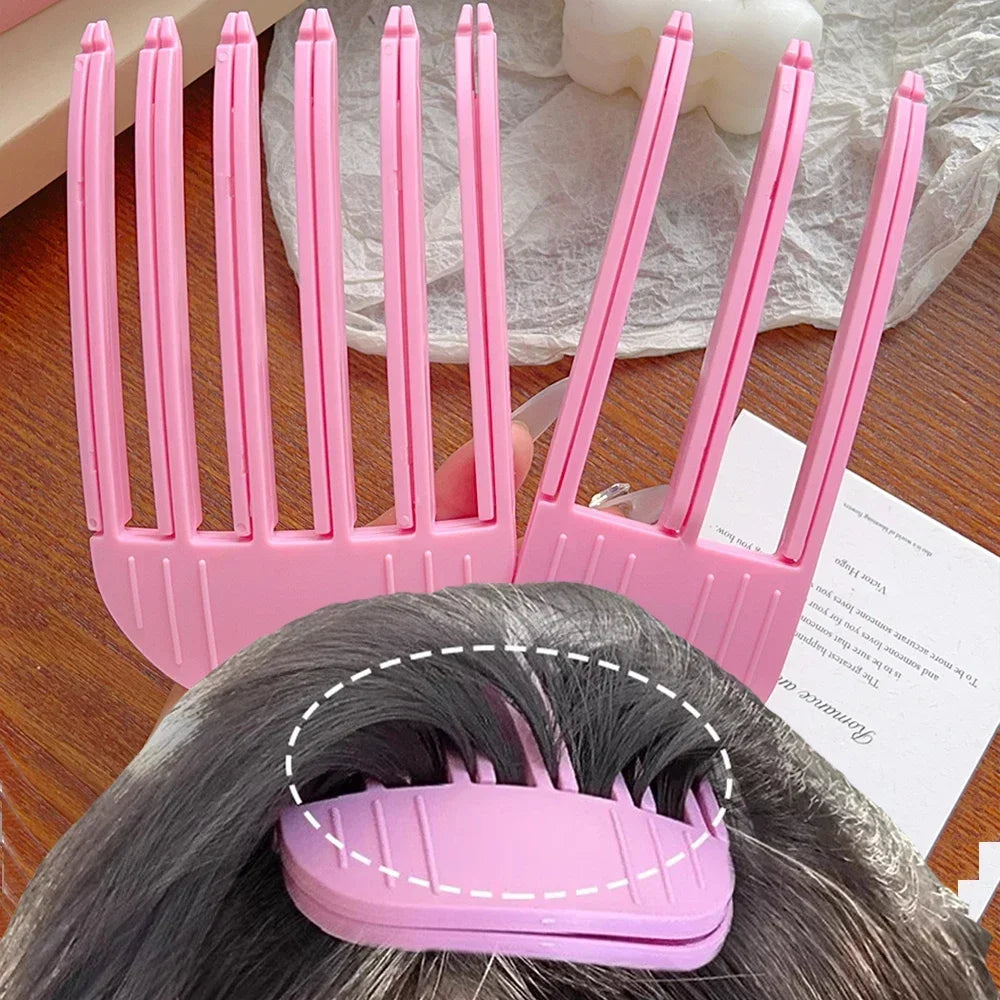 3/6Teeth Fluffy Hair Roots Clips Comb Lazy Hair Top Styling Curling Barrel Portable Korean Hairs Clip Volume Wind Sculpting Comb Qme