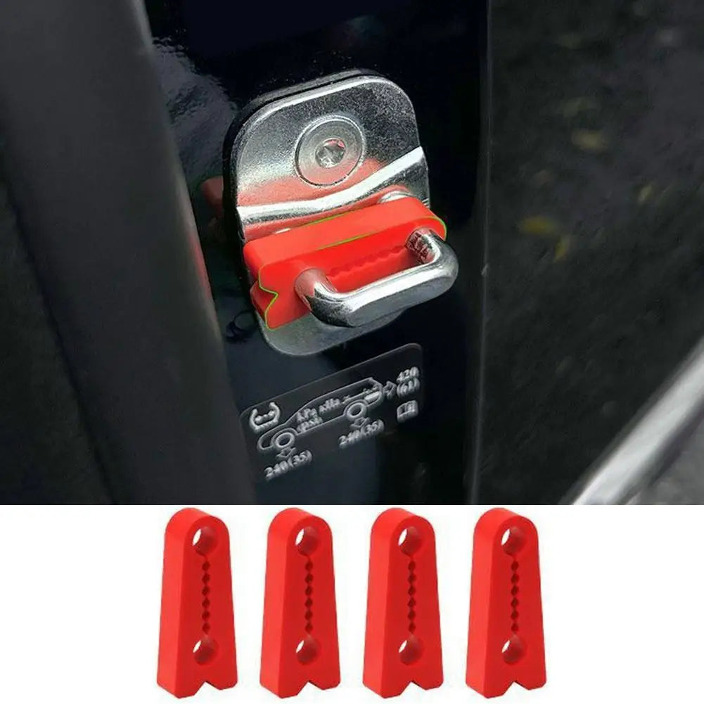 4pc automobile Door Damper Easy Installation Silicone Damper Cushion Car Door Shock-Absorbing Pad For Vehicles RV Truck Trailer Qme C