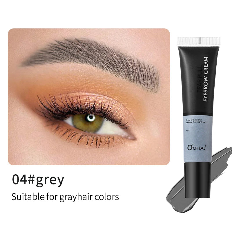 Tear Off Eyebrow Dye Lightweight Smooth Natural Rendering Waterproof Qme 04 Grey