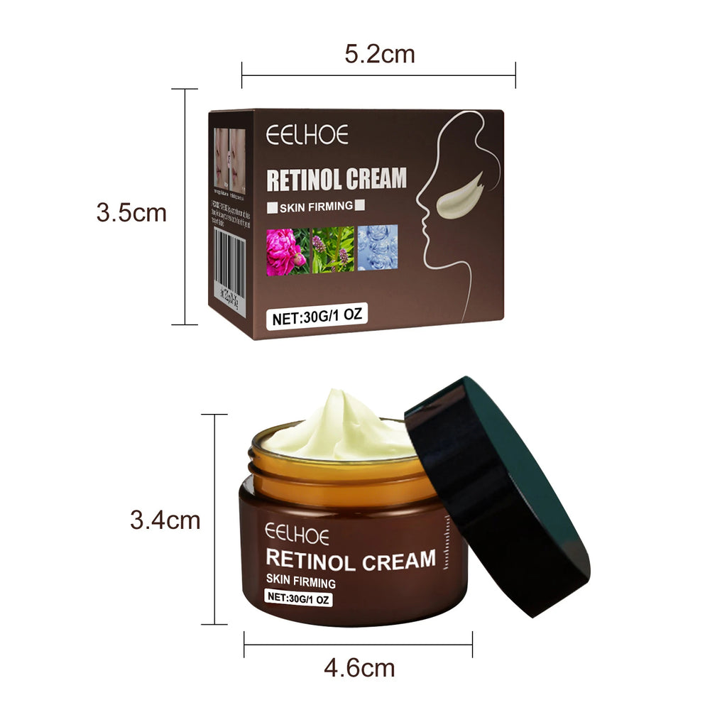Double Retinol Facial Cream Anti-aging Fade Fine Line Wrinkle Firming Lifting Repair Skin Barrier Brightening Moisturizing Cream Qme